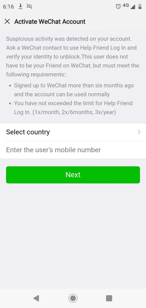 Can someone please help me verify my WeChat account